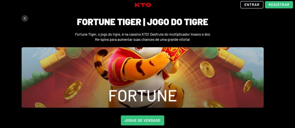 Jogo Fortune Tiger no Cassino KTO.
